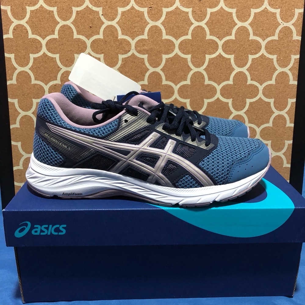 ASICS Gel Contend 5, Azure/Frosted Almond, Women’s Size 8